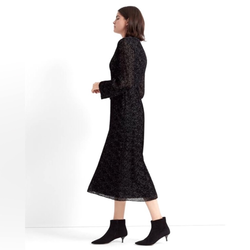 Club Monaco Velvet / Silk Midi Dress Size 0 - Picture 2 of 6